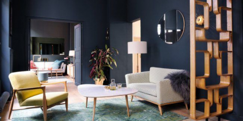 Луксозен индиго - тъмно син тапет (70+ снимки): психология на цвета в интериора и съвети за дизайн